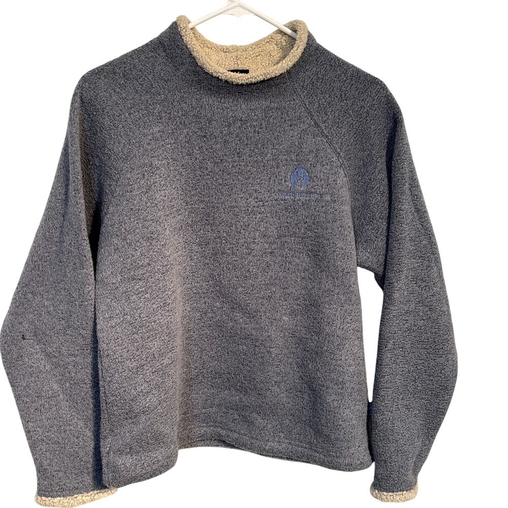 Kuhl Sweater Small Gray Fleece Sherpa Lined Pullover Grandpa Crewneck